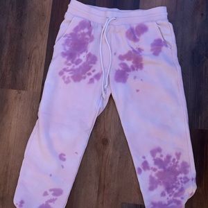 NWOT Pink and purple tie-dye joggers (M)